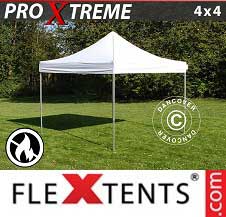 Tente Pliante FleXtents Pro Xtreme 4x4m Blanc, Ignifugé