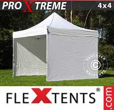 Tente Pliante FleXtents Pro Xtreme 4x4m Blanc, avec 4 cotés