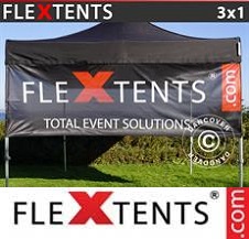 Tente pliante FleXtents PRO avec impression numérique 3x1m